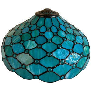 Vinplus Tiffany Lamp Shade 16 InchesStained Glass Lampshade for Table